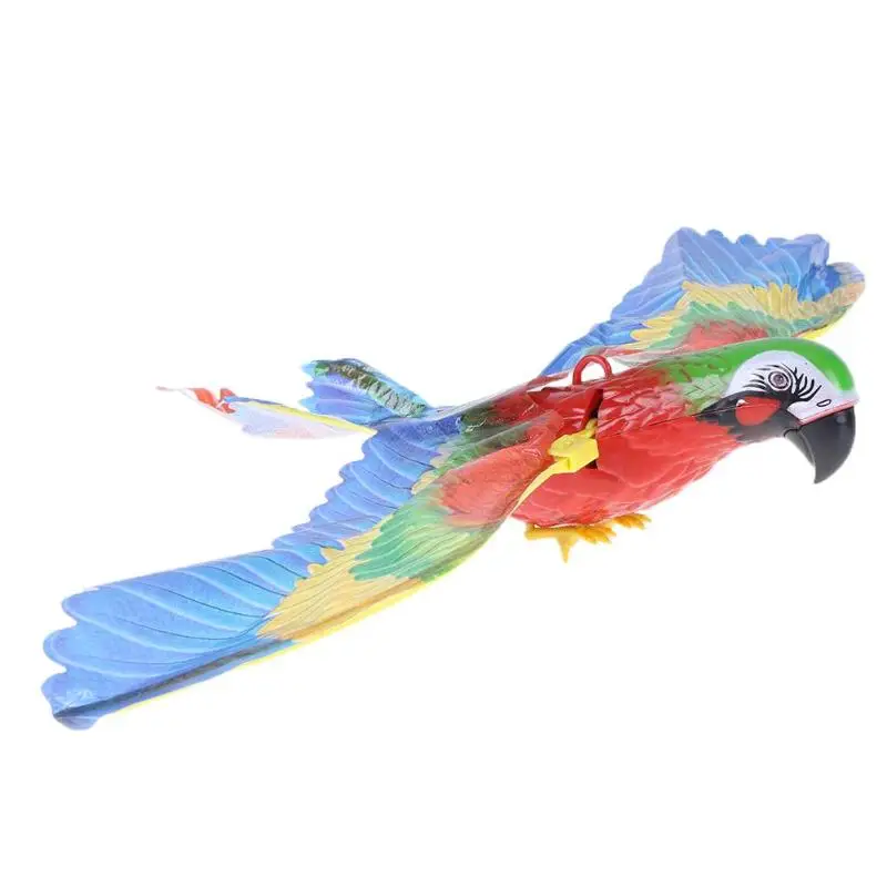 Красочная игрушка для домашних животных, птиц, попугая, пластиковая электрическая звуковая Летающая крыла, говорящая любимая птица, животные, батарея, игрушки для детей, подарок
