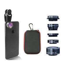 Kogngu 5 в 1 Объективы для камеры рыбий глаз широкоугольный объектив для макросъемки объектив Cpl Lense мобильный телефон зум-объектив камеры