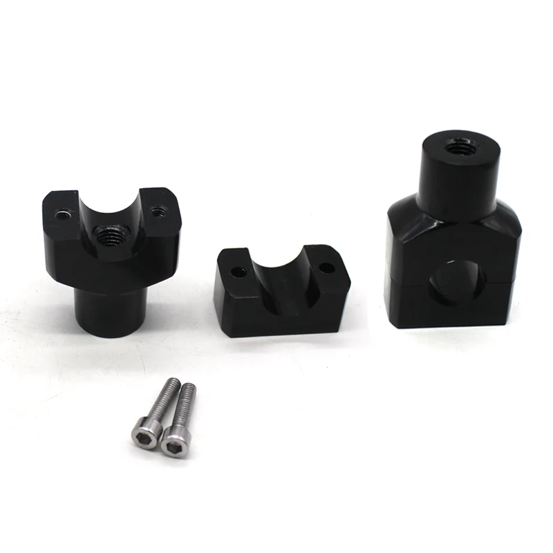 2x Black Billet Shorty 1 Handlebar Risers Clamp for Kawasaki Cruiser Bike Vulcan VN900 Classic VN900B Motorcycle Custom