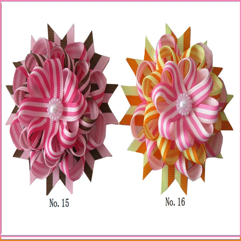 50 BLESSING Good Girl Boutique Modern Style 3.5/" Satin Bird/'s Nest Hair Bow Clip