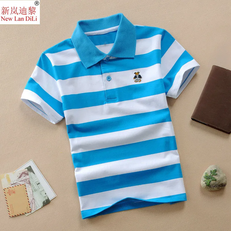 best T-Shirts Boys T Shirts Summer 2022 Kids Tops Children T Shirt For Boys Short Sleeve V-neck Striped Cotton Clothes 2 4 6 8 10 12 14 Years supreme shirt
