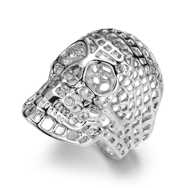 

Men Skull Rings Steampunk Hollow Punk Rock Personality Evil Skeleton Motor Biker Original Charm Jewelry