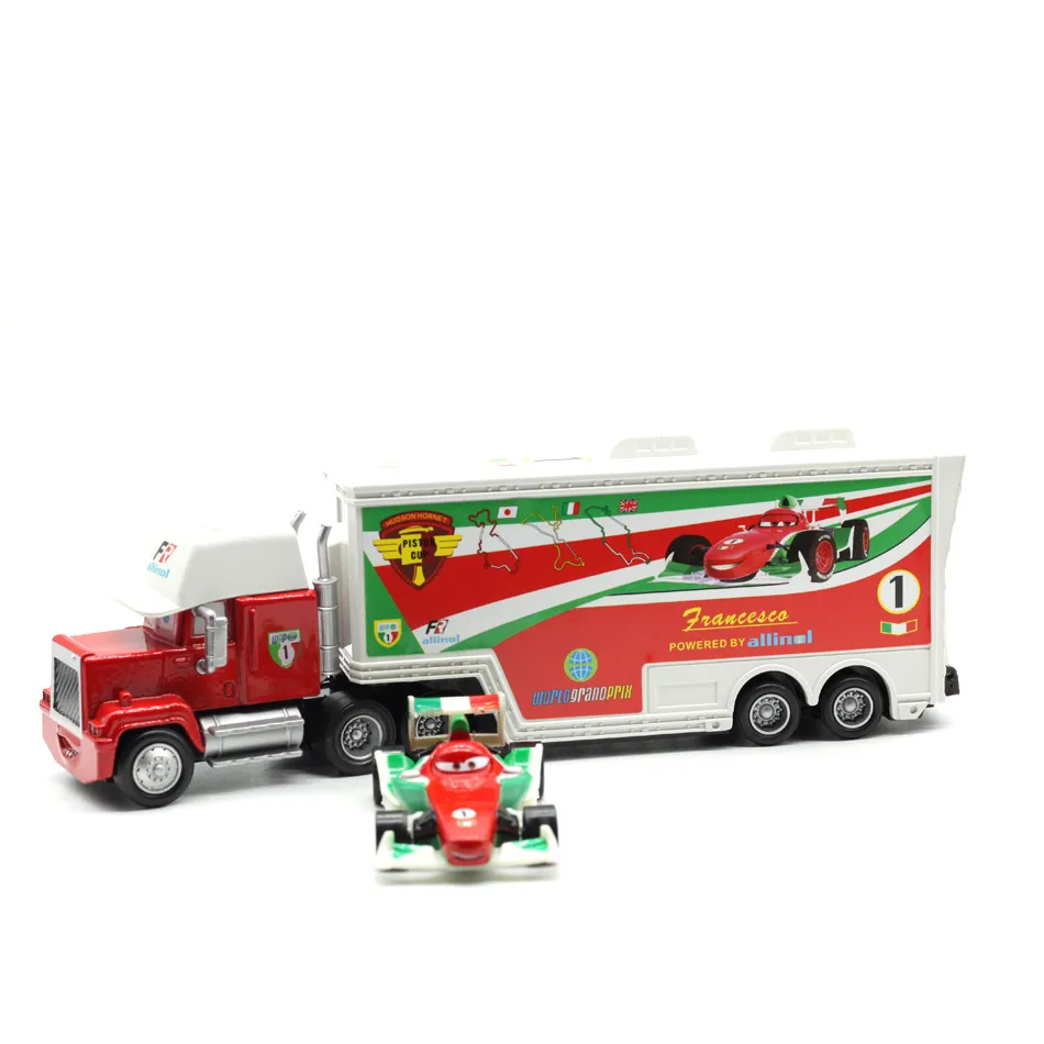 Disney машинок пиксара и с рисунками из мультфильма «Тачки 2 3 № 95 Lightning McQueen mack truck дядя литья под давлением игрушечный автомобиль 1:55 Свободные Новое и