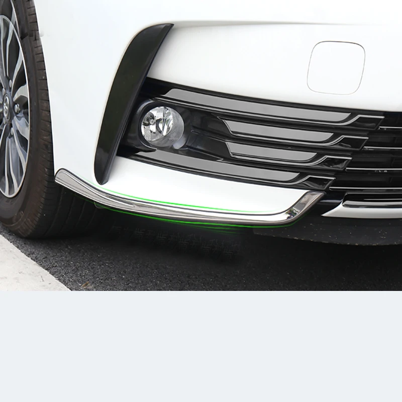 2 шт./компл. нержавеющая передние противотуманные фары светильник лампа украшения отделка Стикеры автомобиля стилю для Защитные чехлы для сидений, сшитые специально для Toyota Corolla C937