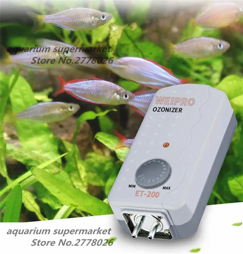 

Adjustable Aquarium Ozone CO2 Generator Fish Tank Ozonizer Ozone Sterilization Used With Air Pump and Protein Skimmer