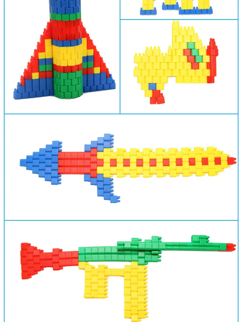 300 шт пули бой блоки для сборки ракета строительные блоки обучение маленьких детей головоломки пластиковые строительные блоки игрушки