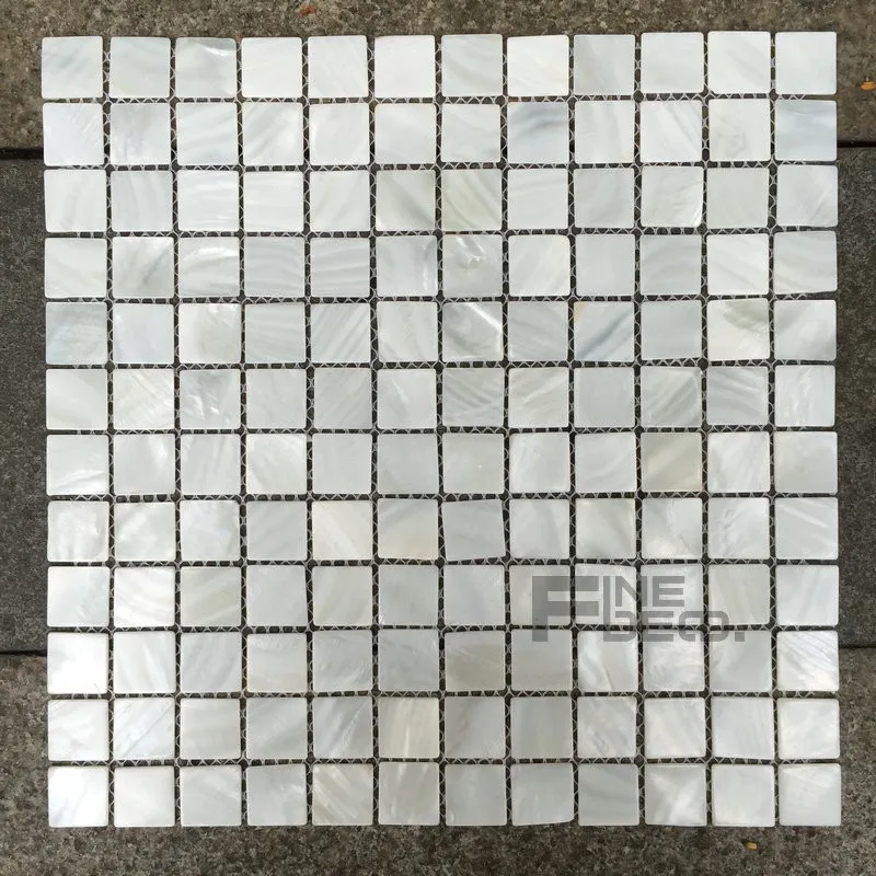 FD1113 pure white shell mosaic 20x20mm 2
