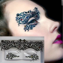 Черный модный бумажный режущий глаз наклейки подводка для глаз роскошные королевские сверкающие