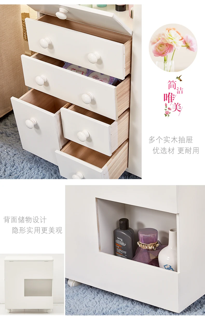 Луи Мода комод туалетный ковчег контракт и современный деревянный Мини ковчег Корея хранения раскладушка макияж стол