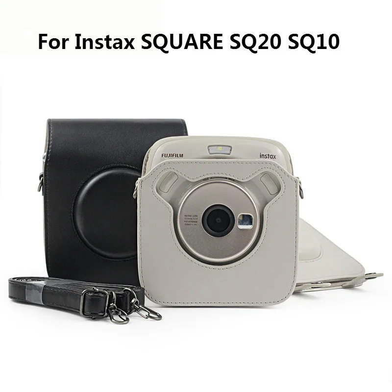 Для FUJIFILM Instax квадратная SQ20 SQ10 сумка для камеры чехол из искусственной кожи винтажный плечевой ремень чехол для камеры защитный чехол для переноски