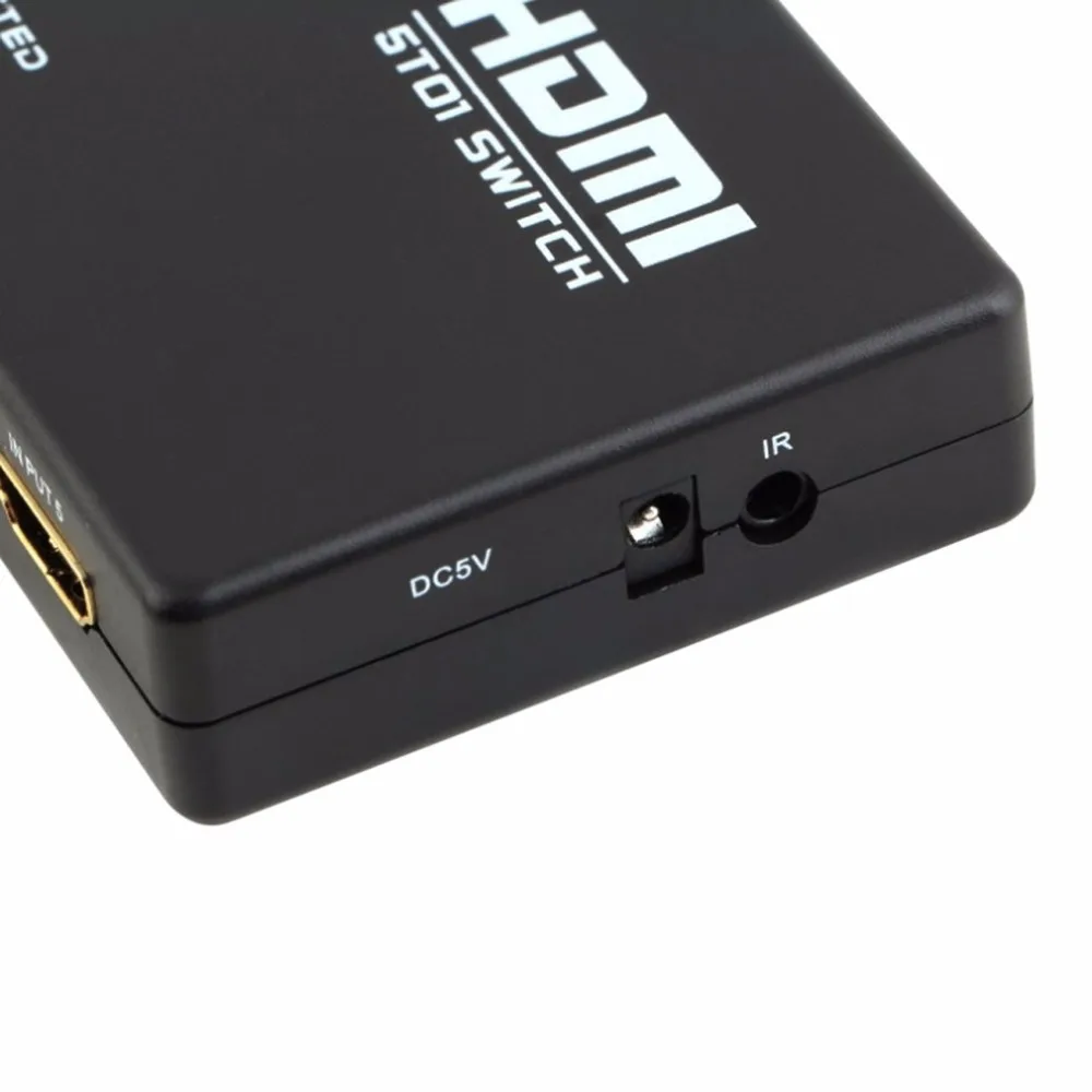 Портативный 5 в 1 1,4 Версия 1080P HDMI коммутатор HD видео Поддержка HDMI сплиттер с пультом дистанционного управления