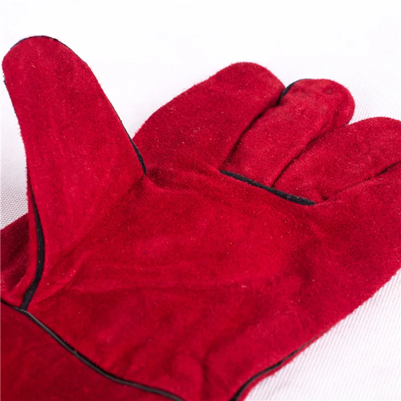 1 пара Сварка перчатки коровьей Электрический Кожа сварочные защитные перчатки огонь, высокая Температура защиты безопасности на рабочем
