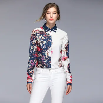 

New Fashion Woman Blouses 2019 Spring Loose Long Batwing Sleeve Print Women Tops and Blouses White Shirts Harajuku Female NO890