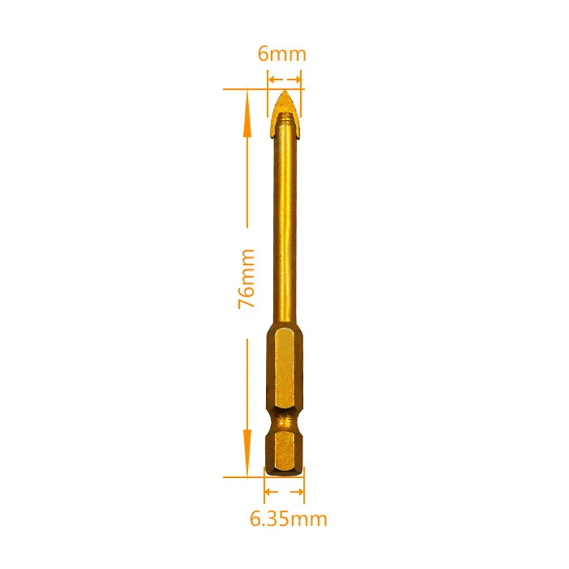 6MM Flat Head Треугольная плитка сверла сплава вольфрама стали сверла для керамического мрамора бетона стекла LB88 - Цвет: 6MM Flat Head