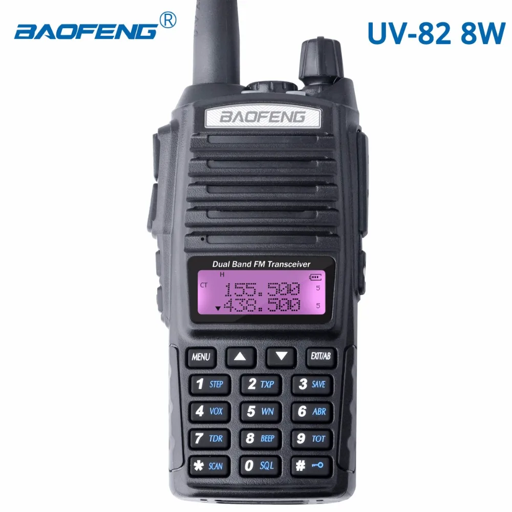 Baofeng UV-82 8 Вт портативная рация портативная радио Двухдиапазонная приемопередатчик Высокая средняя низкая мощность UV82 радиостанция Любительская портативная