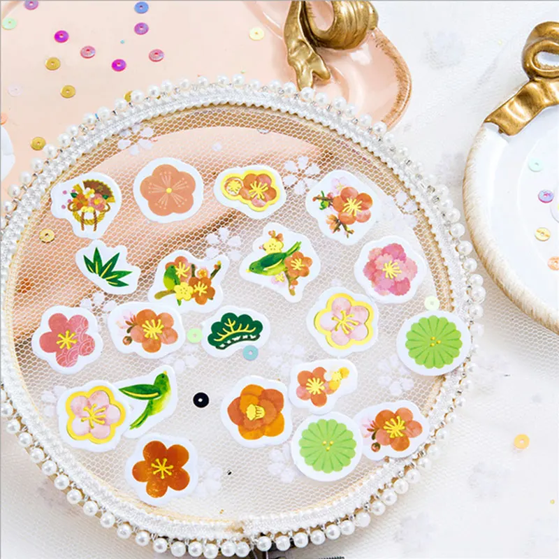 

100 pcs/lot Cute Cherry blossoms mini Sealing Stickers Diary Label Stickers DIY decoration sticker stationery
