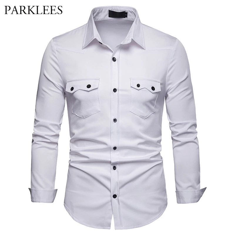 mens slim fit casual shirts