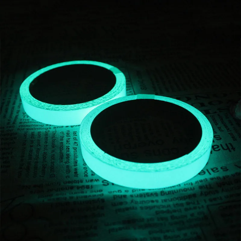 Glow In Dark 1PC Luminous Tape High Quality Night Vision Wall Sticker Self Adhesive Fluorescent Warning Tape Emergency Sticker - Цвет: Blue green