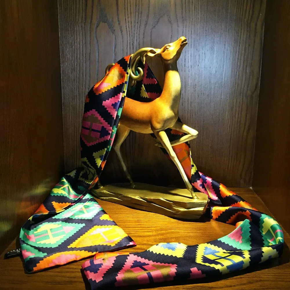 2016 Famous Luxury Brand Silk Scarf Square Women Men Nobel Leopard Wrap