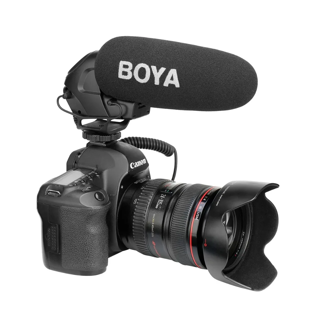 

BOYA BY-BM3030 Professional Condenser Interview Capacitive Microphone Camera Video Mic for Canon Nikon Sony DSLR Camcorder