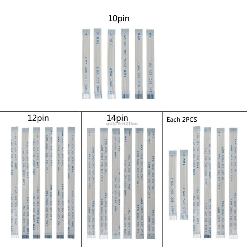 

6Pcs 10Pin 12Pin 14Pin Touch Pad Power Button Switch Ribbon Flex Cable For PS4 Controller Charging Board