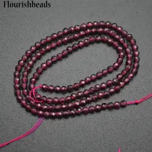 3 мм Алмазная резка натуральный граненый камень семена круглые свободные бусины