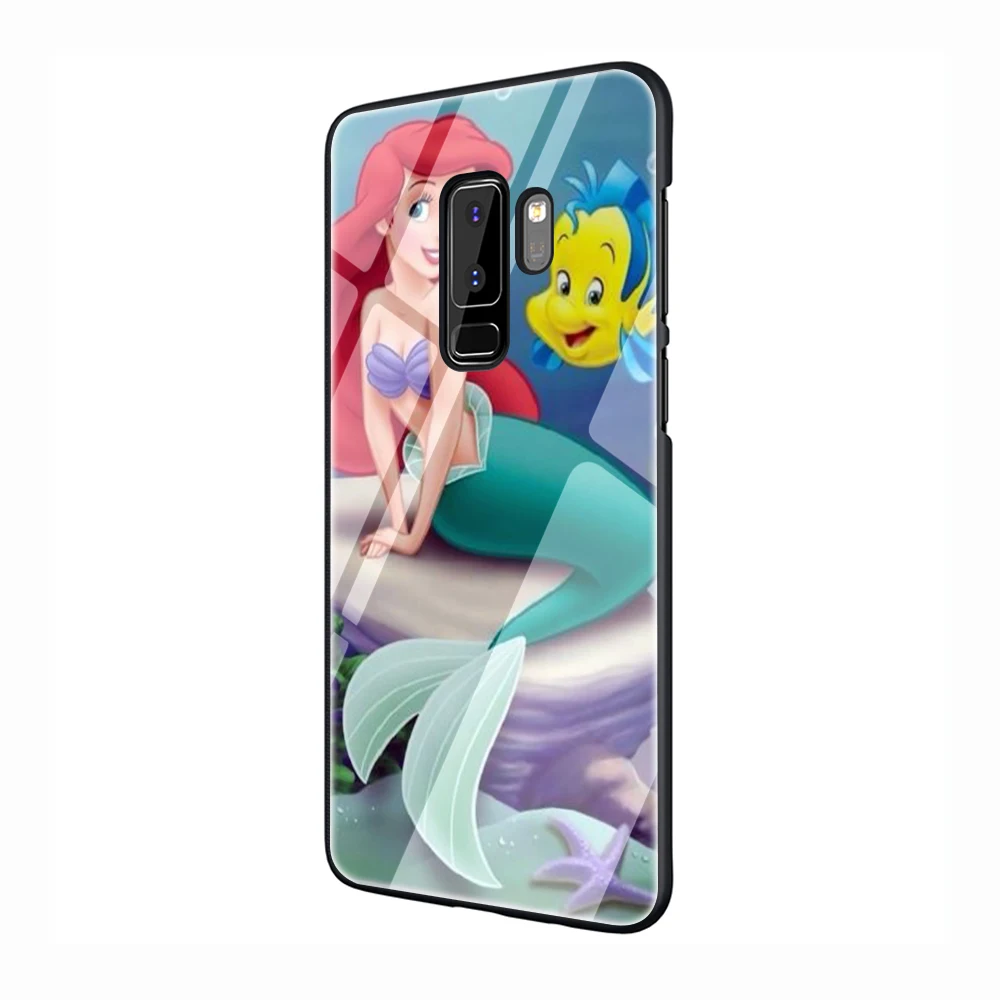 Cartoon Ariel little Mermaid popular Tempered Glass Phone Cover Case for Samsung Galaxy S7 edge S8 9 10 Note 8 9 10 Plus A10 20 30 40 50 60 70 - Цвет: G7