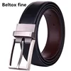 Men's Belts Genuine Leather Dress Reversible Belt with Rotated Buckle Two Belt in One size 26-54 Inch Waist Strap ► Photo 1/6