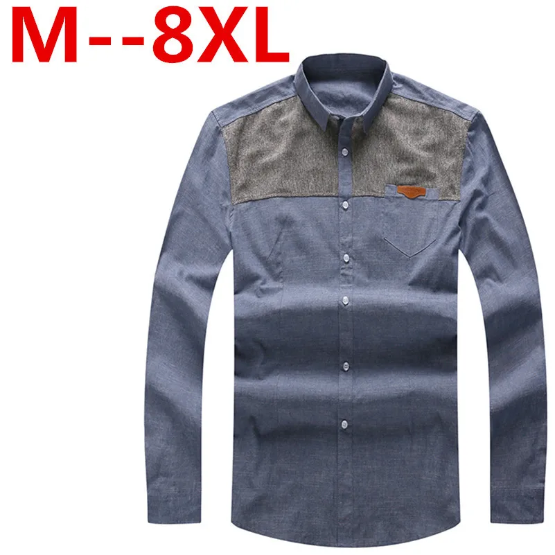 9XL 8XL 7XL 6XL 5XL 2017 brand 100 cotton solid striped font b shirt b font