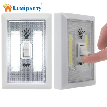 

Lumiparty Magnetic Mini COB LED Cordless Lamp Switch Wall Night Lights Battery Operated Kitchen Cabinet Garage Closet Camp