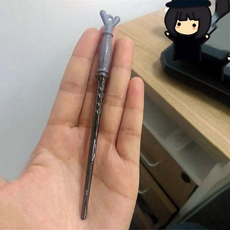 Free Shipping 11 PCS/Set Movie Harry Potter Cosplay Weapon Metal Toy Harry Potter Magical Wand Stick Necklace/Keychain Gifts