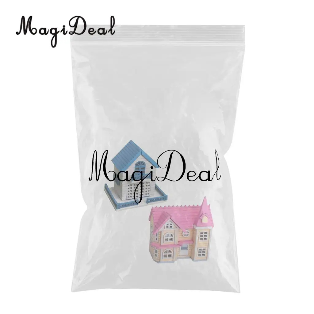 2Set  1:12 Dollhouse Miniatures DIY Doll House Kits Double Attic Assembly House Fairy Tale Cottage Kids Xmaf Gifts
