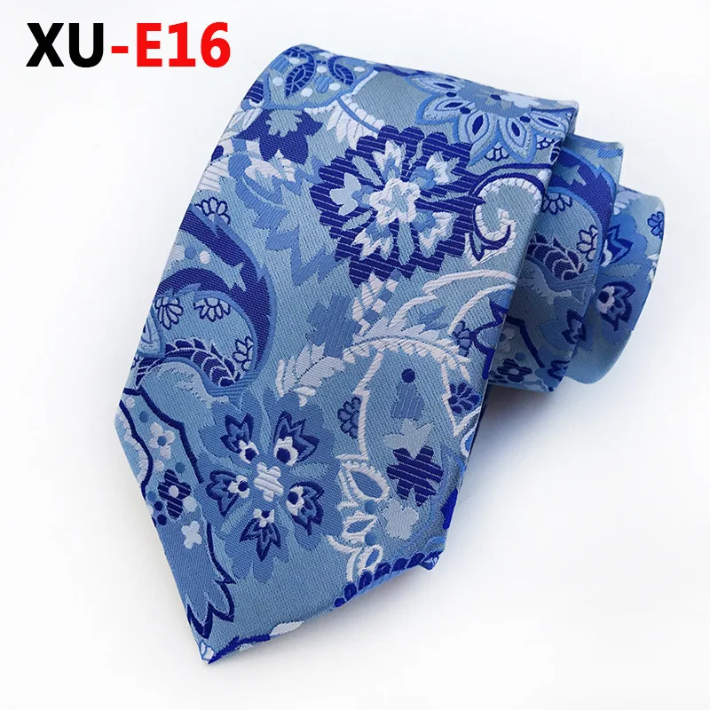 Men's Silk Necktie Casual Big Flower Design Amp Up Your Wardrobe Game with This Fun and Festive Floral Woven Tie - Цвет: XU-E16