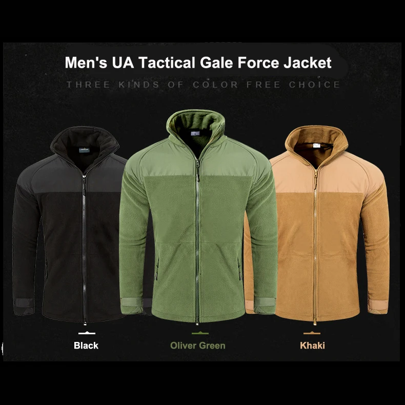 Fleece Jacket Black Oliver green Khaki 