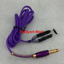 One Purple Silicone Tattoo Clip Cord For Tattoo Power Kit Set Supply TCC09#