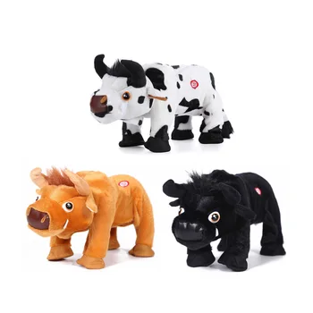 

New Plush toys Animals Cow Lovely Electric Brazilian Bullfighting Electric Stuffed Toys Soft toy Electronic Doll for Baby Gifts