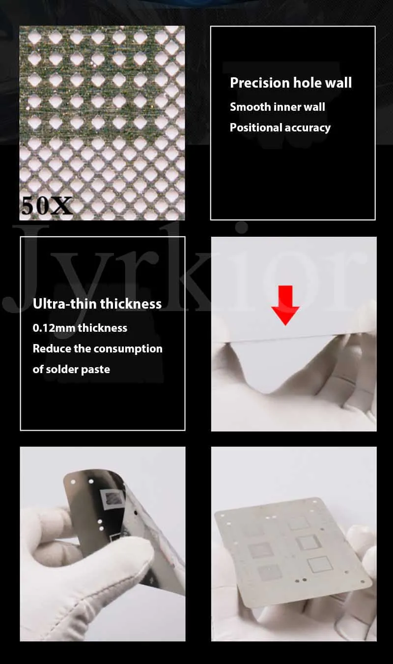 Jyrkior для huawei mate 8/P8 Lite P9 Lite G7/G8/HI3630 MSM8916/8952 MT6795 завод жестяная стальная сетка BGA трафарет шаблон