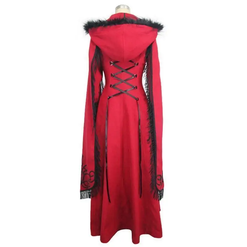 Devil Fashion Women's Angel Sleeve Tasseled Goth Long Coat CT02401/CT02402