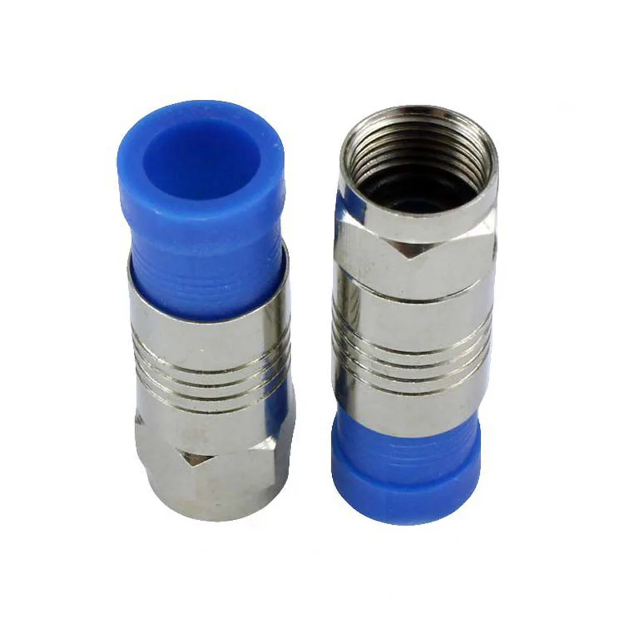 1pcs/lot F male connector for RG6 75 5 coaxial compression fitting