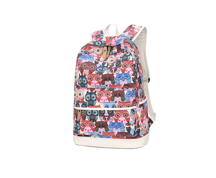 3 шт./компл. рюкзак для женщин сумка животных Сова школьные рюкзаки с принтом холст школьные ранцы для подростков обувь девочек Bagpack Рюкзак