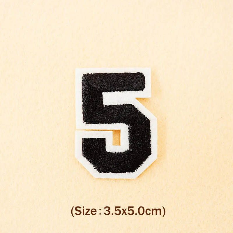 Number: 0 1 2 3 4 5 6 7 8 9 Size:3.8*5cm Patch Embroidered Applique Sewing Clothes Stickers Garment Apparel Accessories Synthetic Leather Fabric & Sewing Supplies