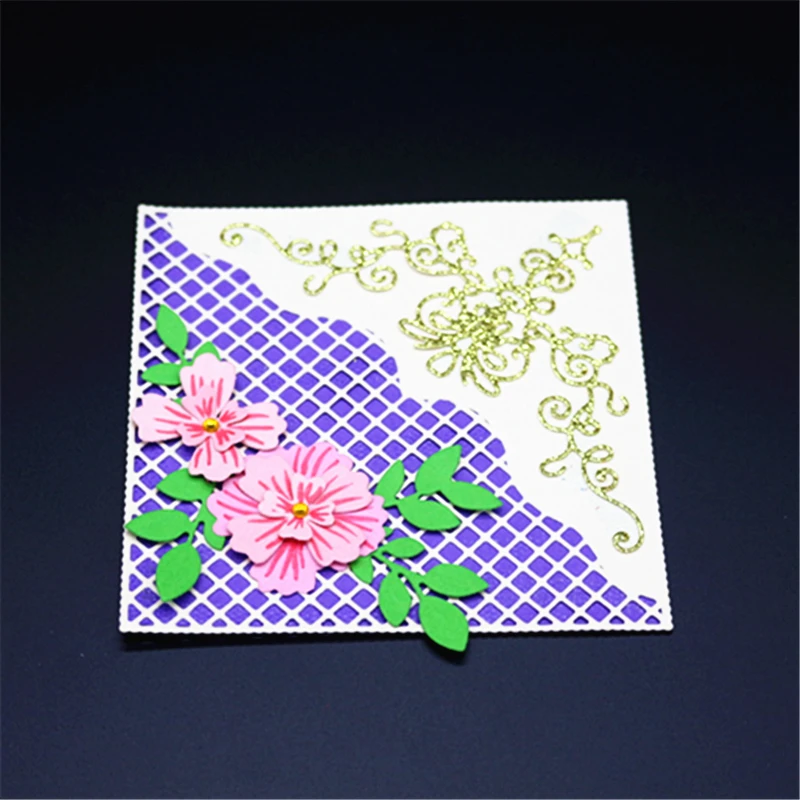 AZSG Square Greeting Card Cutting Dies for DIY Scrapbooking Decoretive Embossing Stencial Decoative Cards die cutter | Дом и сад