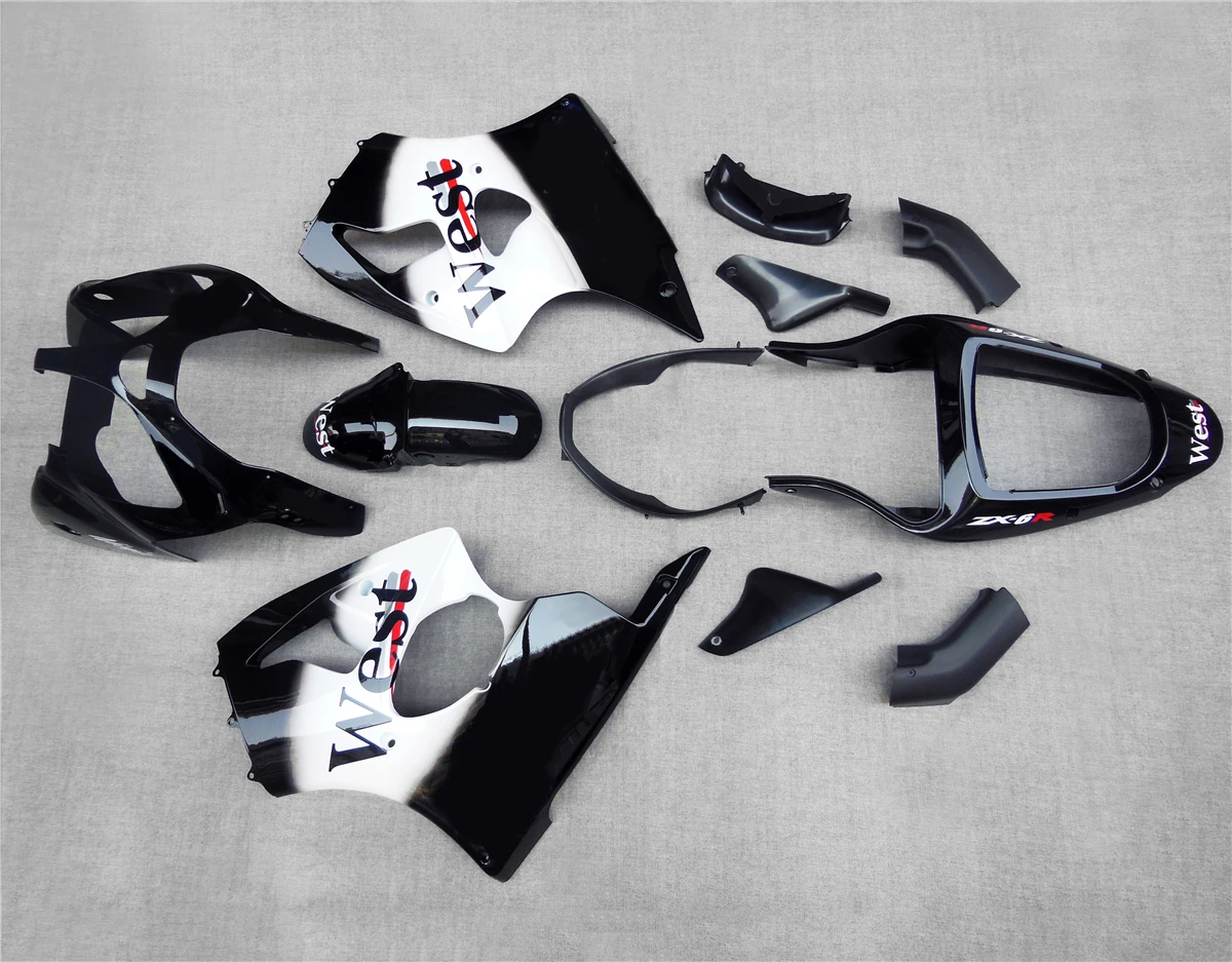 

Motorcycle Fairing Bodywork Kit Panel Set Fit For Kawasaki Ninja ZX6R 2000-2002