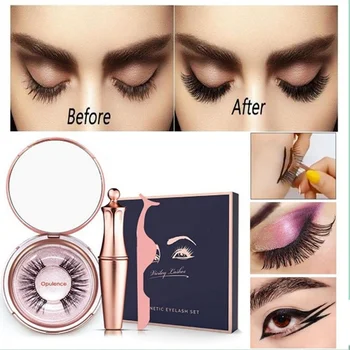 

Magnet False Eyelash Kit Magnetic Eyeliner Beautifully Packaged Natural Long Lasting Beauty Makeup E1