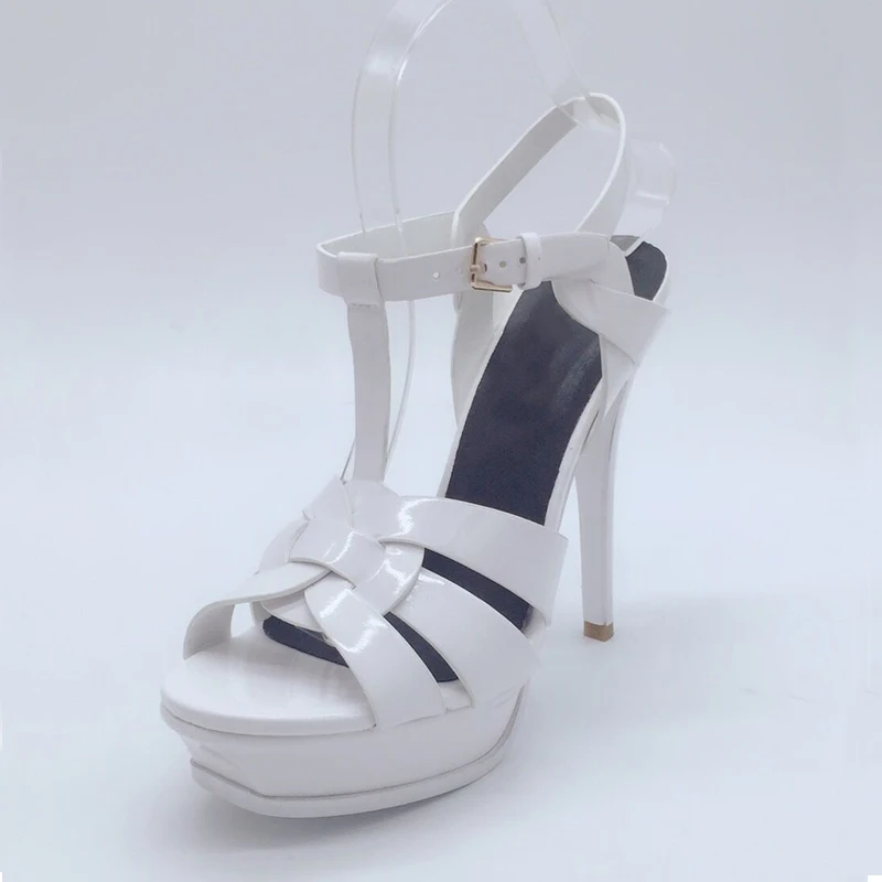 JOUIR TALONS люксовый бренд Для женщин обувь 13,5/10,5 см Обувь на высоком каблуке и платформе женская обувь пикантные туфли-лодочки вечерние Свадебные невесты сандалии - Цвет: white 13.5cm heels