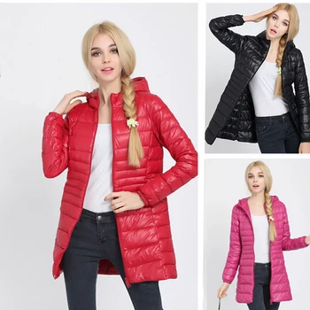 

Wipalo Women Autumn Winter Hooded Duck Down Jackets Women 2019 Ultra Light Warm Large Size Female Solid Female Jackets Parkas