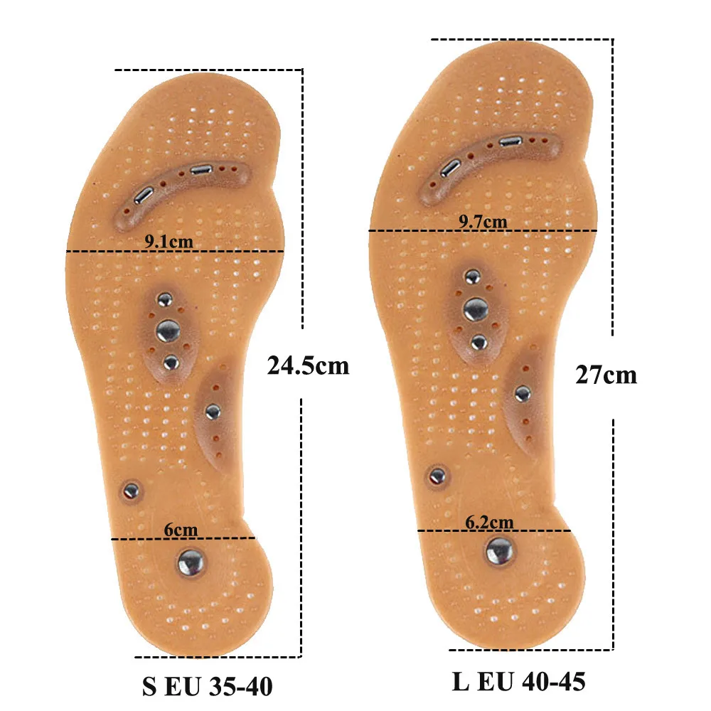 thumbnail image 2 of Magnetic Insoles For Men And Women,Foot Massage Shoe Inserts With Arch Support,Bring A Comfortable Experience, Non-Slip Cushioning And All-Day Comfort (Black, M/8-11 2 of 10