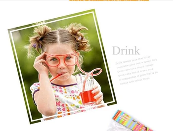 

Hot Sale Funny Drinking Straw glasses Frames for party favor Novelty items Amazing Silly multi-colors Glasses straws 100pcs/lot