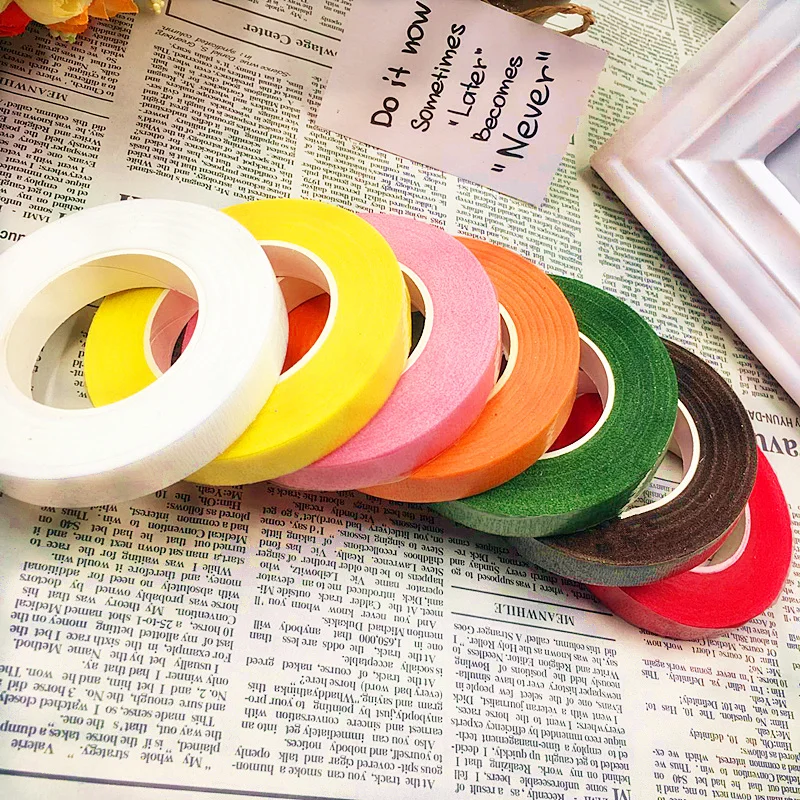 

25Meter Paper Garland Tape Artificial Flower Fixed Supplies For Wedding Decoration DIY Wreath Flores Garland Supplies Tape Glue