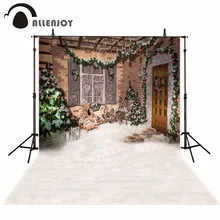 Allenjoy fotografia backdrop casa partido da árvore de Natal da Neve do inverno crianças novo fundo photocall personalizar foto impressa